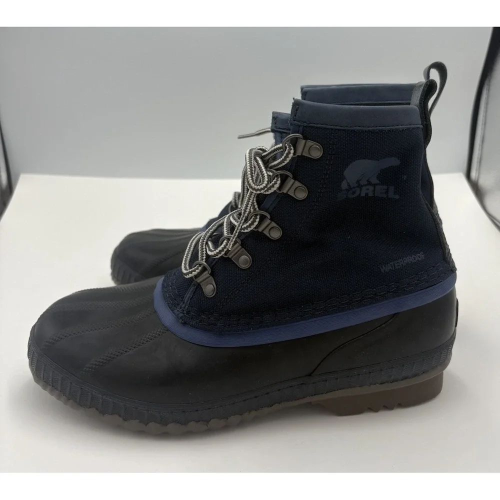 Sorel Cheyanne II Short Nylon Duck‎ Boots Collegiate Navy 7 New